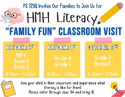 Literacy classroom visit flyer